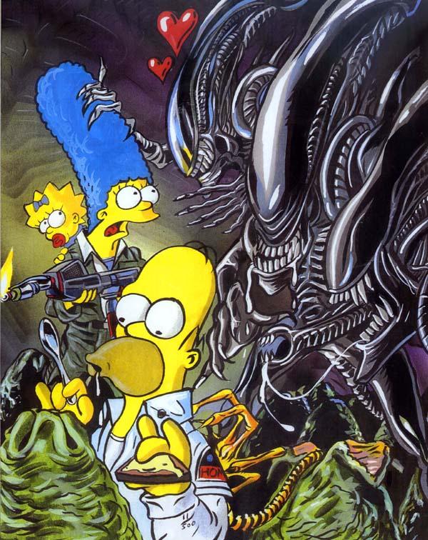 Alien on The Simpsons (JPG)