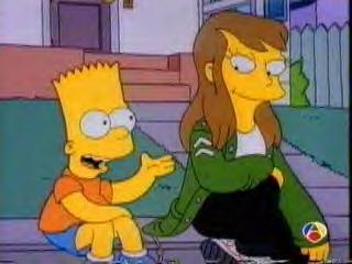 Sara Gilbert on The Simpsons (JPG)