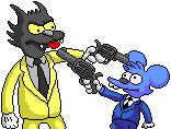 Itchy & Scratchy with guns (The Simpsons) (JPG)